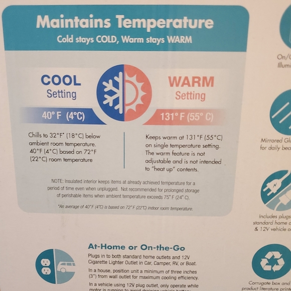 LAST ONE! LED LIGHTED MINI FRIDGE 6L - Picture 9 of 10